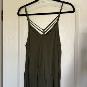 Lush Olive Green Strappy Women's Top